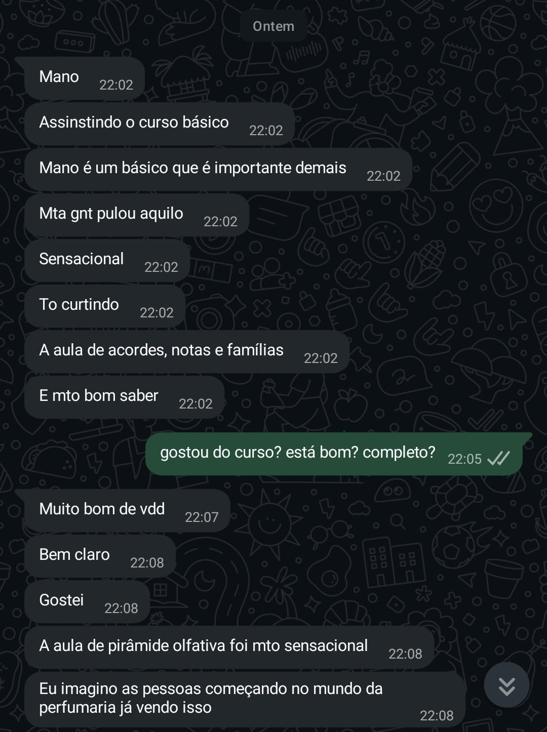 Depoimento aluno