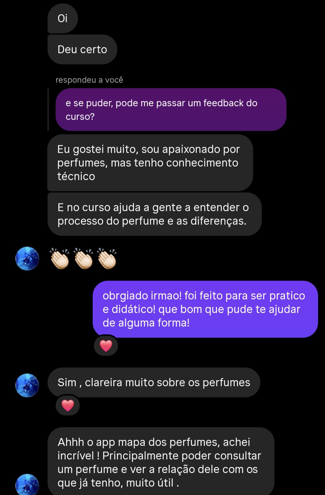 Depoimento aluno