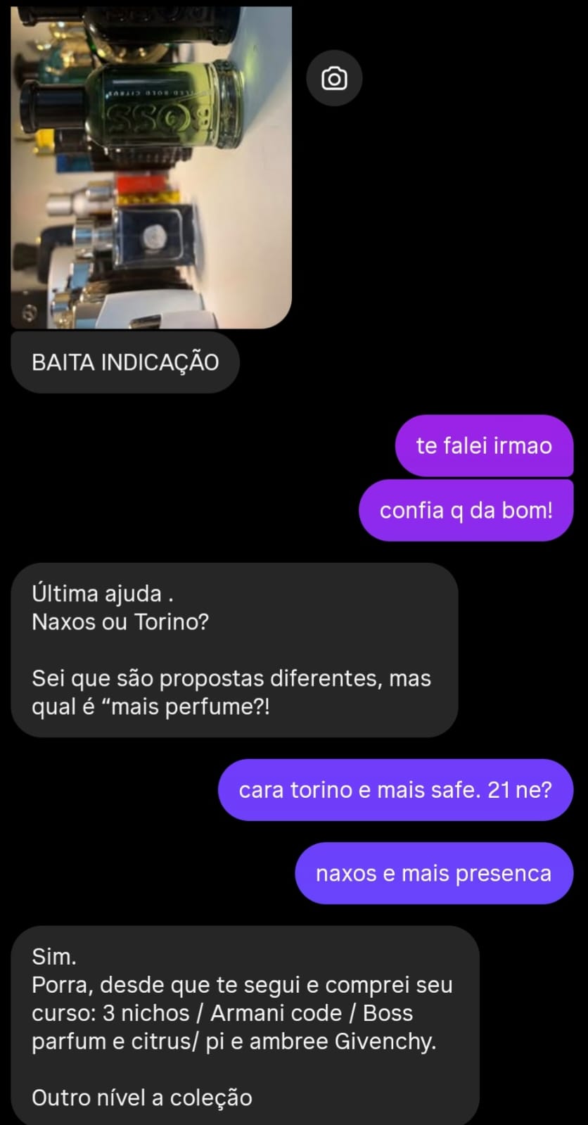 Depoimento aluno